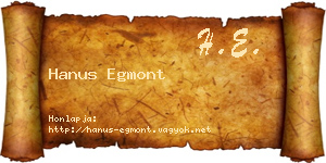 Hanus Egmont névjegykártya